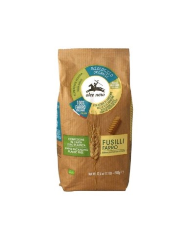 Alce Nero Organic Spelt Fusilli - 500 gr - Free shipping delivered to EUROPE and UK