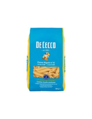 De Cecco 41 Penne rigate - 500 gr - Livraison gratuite en EUROPE et au Royaume-Uni