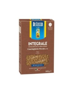 De Cecco 53 Volkoren Conchigliette Piccole - 500 gr - Gratis verzending naar Europa en Groot-Brittannië