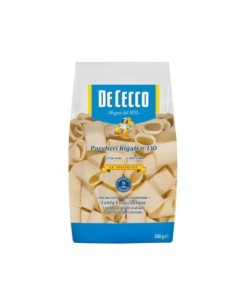 De Cecco 130 Paccheri Rigati Specialties - 500 gr - Free shipping delivered to EUROPE and UK