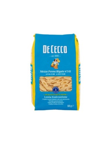 De Cecco 141 Demi Penne Rigate - 500 gr - Livraison gratuite en EUROPE et au Royaume-Uni