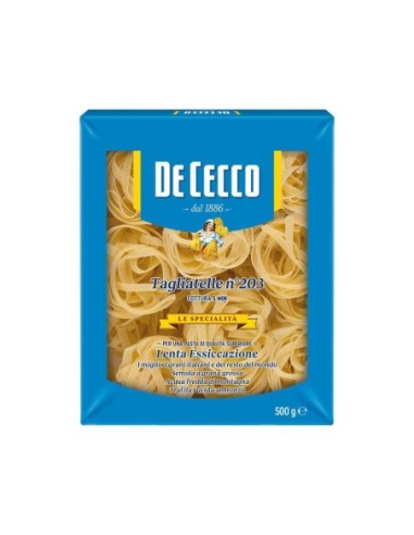 De Cecco 203 Spezialitäten-Tagliatelle - 500 gr - Kostenloser Versand nach Europa und Großbritannien