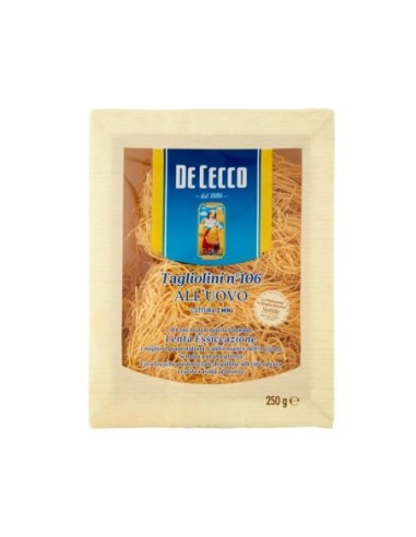 De Cecco 106 Tagliolini - 250 gr - Free shipping delivered to EUROPE and UK