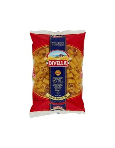 Divella 18 Mezzi Rigatoni - 500 gr - Gratis verzending naar Europa en Groot-Brittannië