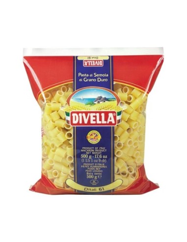 Divella 61 Ditali - 500 gr - Livraison gratuite en EUROPE et au Royaume-Uni