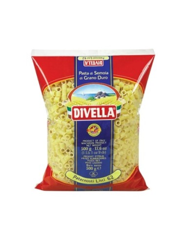 Divella 62 Paternostri Lisci - 500 gr - Free shipping delivered to EUROPE and UK