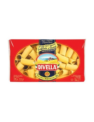 Divella 80 Neapolitanische Paccheri - 500 gr - Kostenloser Versand nach Europa und Großbritannien