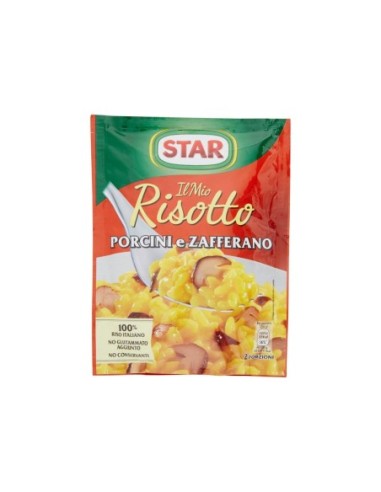 Star Risotto Porcini Mushrooms and Saffron - 175 gr - Free shipping delivered to EUROPE and UK