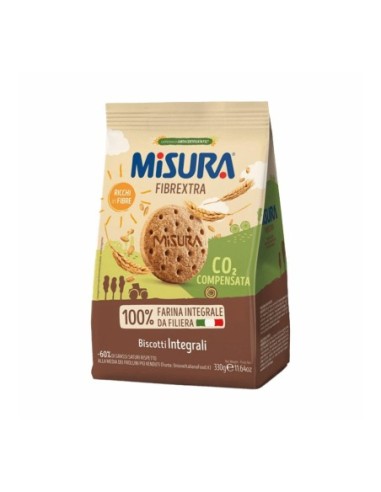 Misura Fibrextra Biscotti Integrali - 330 gr - Spedizione gratuita consegnata in EUROPA e UK