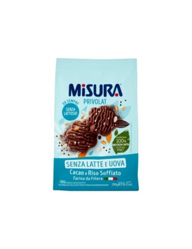 Misura Privolat Cocoa and Puffed Rice Biscuits - 290 gr - Free shipping delivered to EUROPE and UK