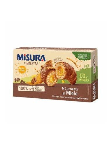 Misura Cornetti Fibrextra Integrali al Miele - 300 gr - Free shipping delivered to EUROPE and UK