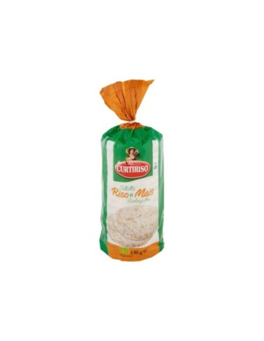 Curtiriso Organic Corn Rice Crackers - 130 gr - Free shipping delivered to EUROPE and UK