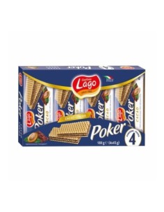 Elledi Poker Wafer au Cacao - 4 x 45 gr - Livraison gratuite en EUROPE et au Royaume-Uni