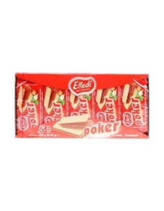 Elledi Poker Wafer à la noisette - 4 x 45 gr - Livraison gratuite en EUROPE et au Royaume-Uni