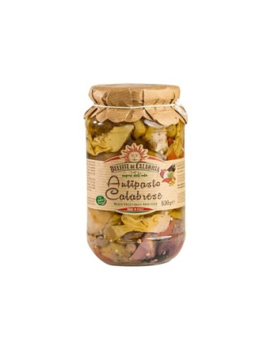 Delizie di calabria Antipasto Calabrais - 530 gr - Livraison gratuite en EUROPE et au Royaume-Uni