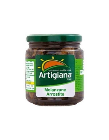 Artigiana Sud Roasted aubergines in oil - 280 gr - Free shipping delivered to EUROPE and UK