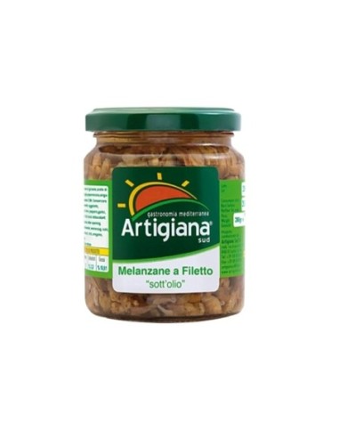 Artigiana Sud Fillets of aubergines in oil - 280 gr - Free shipping delivered to EUROPE and UK