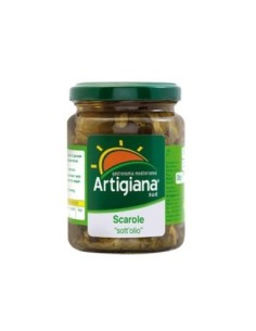 Artigiana Sud Escarole Gekruid in Olie met Olijven en Kappertjes - 280 gr - Gratis verzending naar Europa en Groot-Brittannië