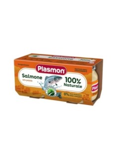 Plasmon Homogenised Salmon with Potatoes 6 Months - 2 x 80 g - Free shipping delivered to EUROPE and UK