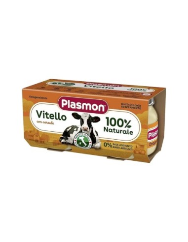 Plasmon Gehomogeniseerd Kalf 6 Maanden - 2 x 80 gr - Gratis verzending naar Europa en Groot-Brittannië