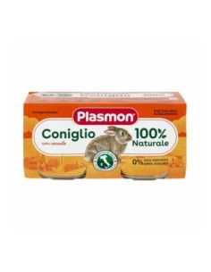 Plasmon Konijn Babyvoeding Puree in potje 6 mnd - 2 x 80 gr - Gratis verzending naar Europa en Groot-Brittannië