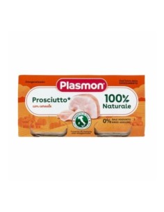 Plasmon Petit pot de Jambon 6 Mois - 2 x 80 gr - Livraison gratuite en EUROPE et au Royaume-Uni