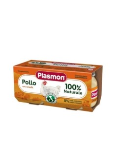 Plasmon Gehomogeniseerde Kip 6 Maanden - 2 x 80 gr - Gratis verzending naar Europa en Groot-Brittannië