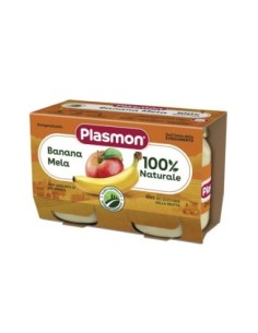 Plasmon Gehomogeniseerde Appel en Banaan 4 Maanden - 2 x 80 g - Gratis verzending naar Europa en Groot-Brittannië