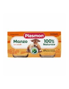 Plasmon Omogeneizzato Manzo 6 Mesi - 2 x 80 gr - Spedizione gratuita consegnata in EUROPA e UK