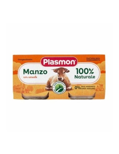 Plasmon Babynahrung Rindfleisch 6 Monate - 2 x 80g - Kostenloser Versand nach Europa und Großbritannien