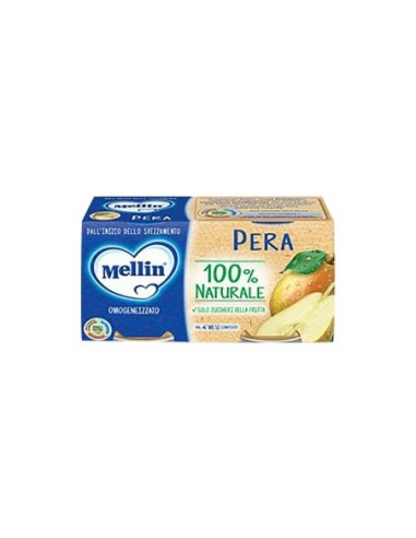 Mellin Babyvoeding peer 4 maanden - 2 x 100 gr - Gratis verzending naar Europa en Groot-Brittannië