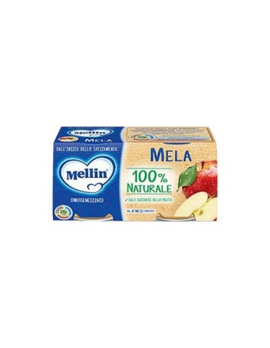 Mellin Baby Food Apple 4 Months - 2 x 100 gr - Free shipping delivered to EUROPE and UK