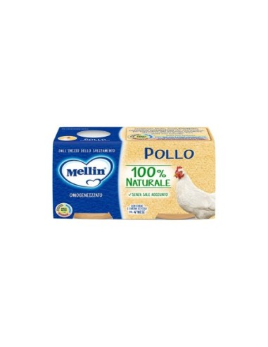 Mellin Omogeneizzato Pollo 4 Mesi - 2 x 80 gr - Free shipping delivered to EUROPE and UK