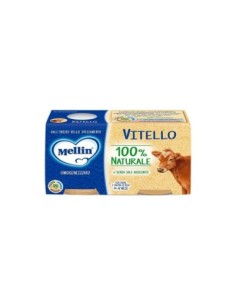 Mellin Omogeneizzato Vitello 4 Mesi - 2 x 80 gr - Gratis verzending naar Europa en Groot-Brittannië