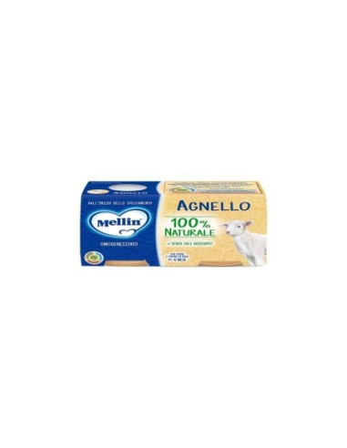 Mellin Babynahrung Lamm 4 Monate - 2 x 80 gr - Kostenloser Versand nach Europa und Großbritannien