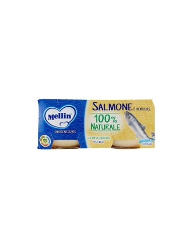 Mellin Baby food Salmon 4 Months - 2 x 80 gr - Free shipping delivered to EUROPE and UK