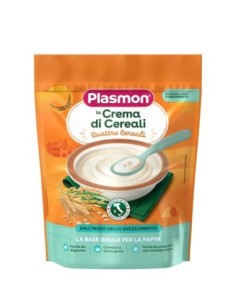 Plasmon Cream with 4 Cereals 4 Months - 200 gr - Free shipping delivered to EUROPE and UK