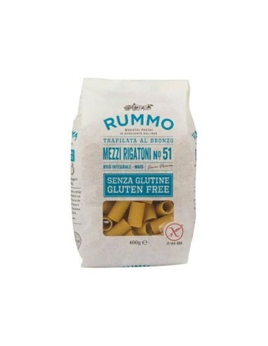 Rummo 51 Mezzi Rigatoni Gluten Free - 400 gr - Free shipping delivered to EUROPE and UK