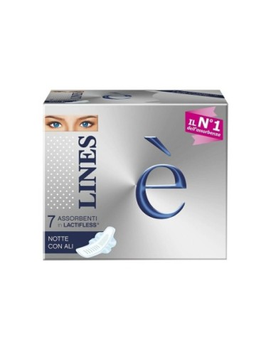 Lines E Long Sanitary Pads With Night Wings - 7 pcs - Free shipping delivered to EUROPE and UK