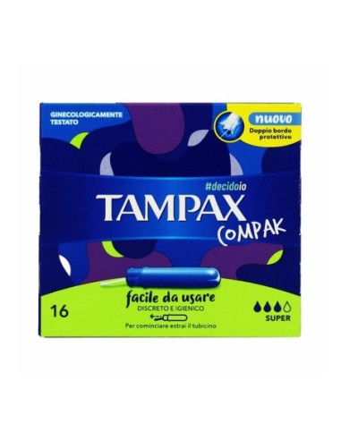 Tampax Compak Super Absorbents - 16 pcs - Free shipping delivered to EUROPE and UK