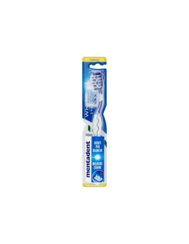 Mentadent Toothbrush White System Perlite Medium - 1 pc - Free shipping delivered to EUROPE and UK