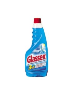 Glassex Vetri e Superfici con Ammoniaca Ricarica 3in1 - 500 ml - Spedizione gratuita consegnata in EUROPA e UK