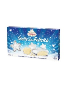 Crispo Confetti Étoiles du Bonheur Blanc - 500 gr - Livraison gratuite en EUROPE et au Royaume-Uni