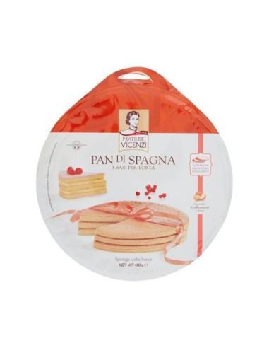 Matilde Vicenzi Pan di Spagna Base Torta 3 pz - 400 gr - Free shipping delivered to EUROPE and UK