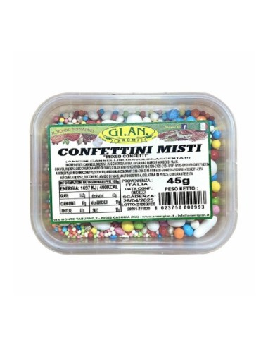 Gi.An. Confettini Misti - 45 gr - Spedizione gratuita consegnata in EUROPA e UK