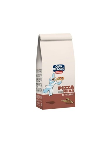 Gran Mugnaio Spadoni Farina per Pizza Nera ai 7 Cereali - 1 Kg - Spedizione gratuita consegnata in EUROPA e UK