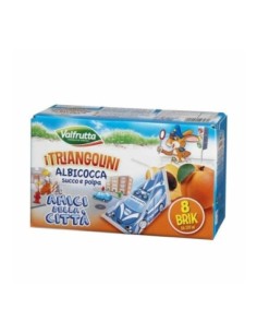 Valfrutta I Triangolini Albicocca - 8 x 100 ml - Gratis verzending naar Europa en Groot-Brittannië