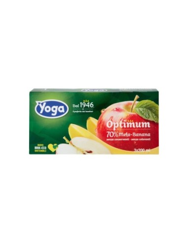 Yoga Apple-Banana Fruit Juice - 3 x 200ml - Free shipping delivered to EUROPE and UK