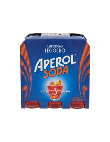 Aperol Soda - 6 x 12.5 cl - Livraison gratuite en EUROPE et au Royaume-Uni