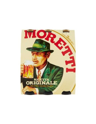 Moretti Original Recipe Beer - 3 x 33 cl - Free shipping delivered to EUROPE and UK